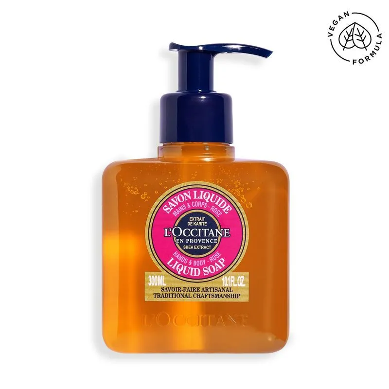 L'Occitane Shea Butter Rose Liquid Soap For Dry To Very Dry Skin