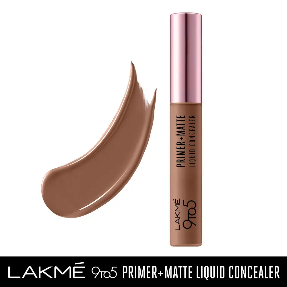 Lakme 9to5 Primer+Matte Liquid Concealer 39 Cocoa, 5.4 ml