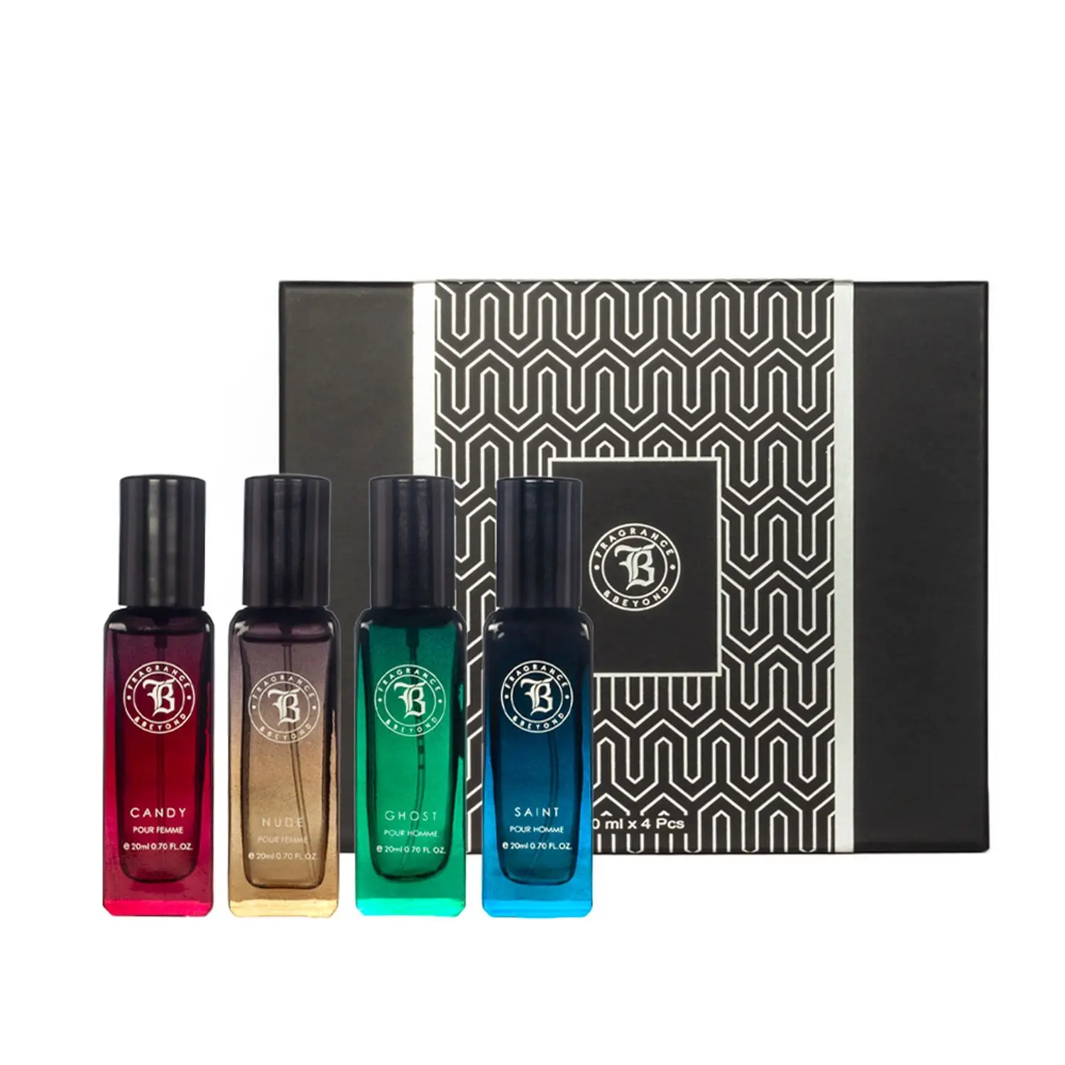 Fragrance & Beyond Ultimate Perfume Gift Set for Unisex(Men and Women) packed in Gift Box, Set of 4 Perfume 20 ML Each, | Long Lasting Fragrance | Made In India.