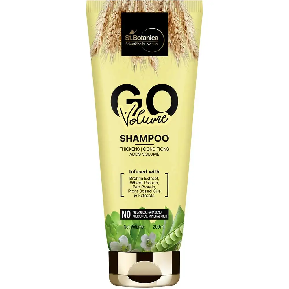 St.Botanica GO Volume Hair Shampoo,  200 ml  with Brahmi Extract, Wheat Protein, Pea Protein