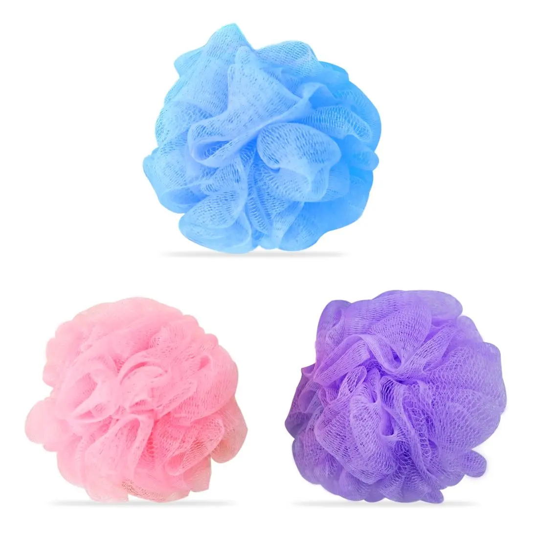 GUBB Exfoliating Loofah, Bathing Scrubber for Body - 3 Loofahs (Color May Vary)