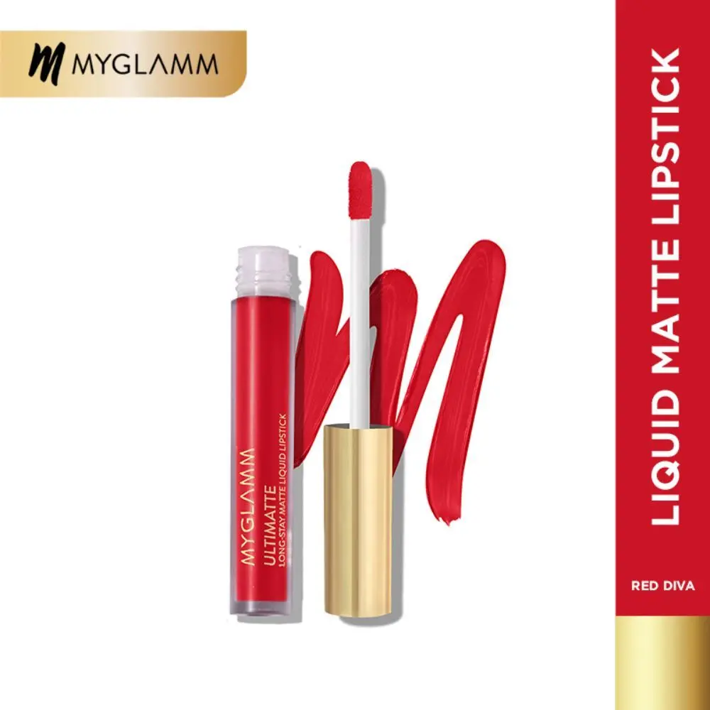 MyGlamm Ultimatte Long Stay Matte Liquid Lipstick-Red Diva (2.5 ml)