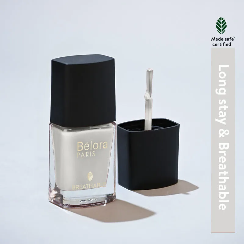 Belora Paris Breathable Made Safe Longstay Nail Polish - 9 Pure White