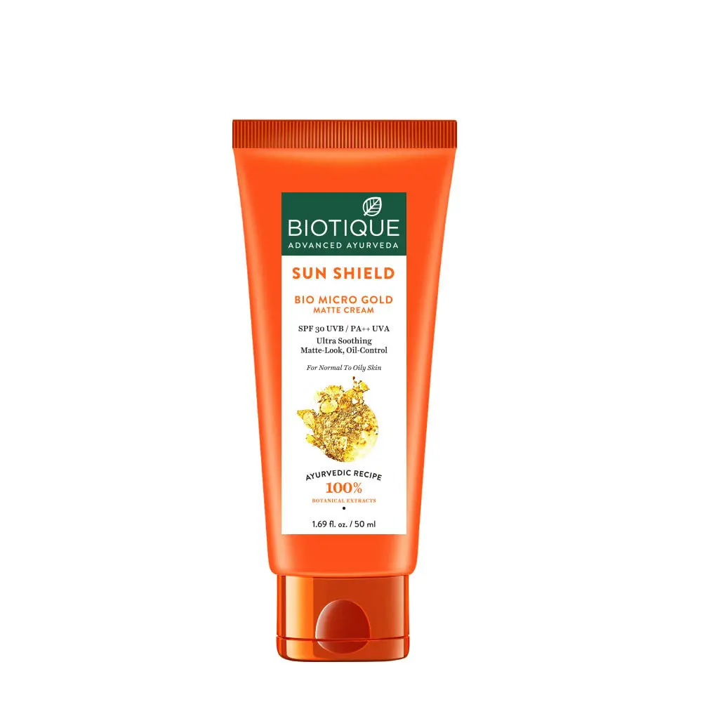 Biotique Bio Micro Gold Matte Cream Sunscreen SPF 30 (50 ml)