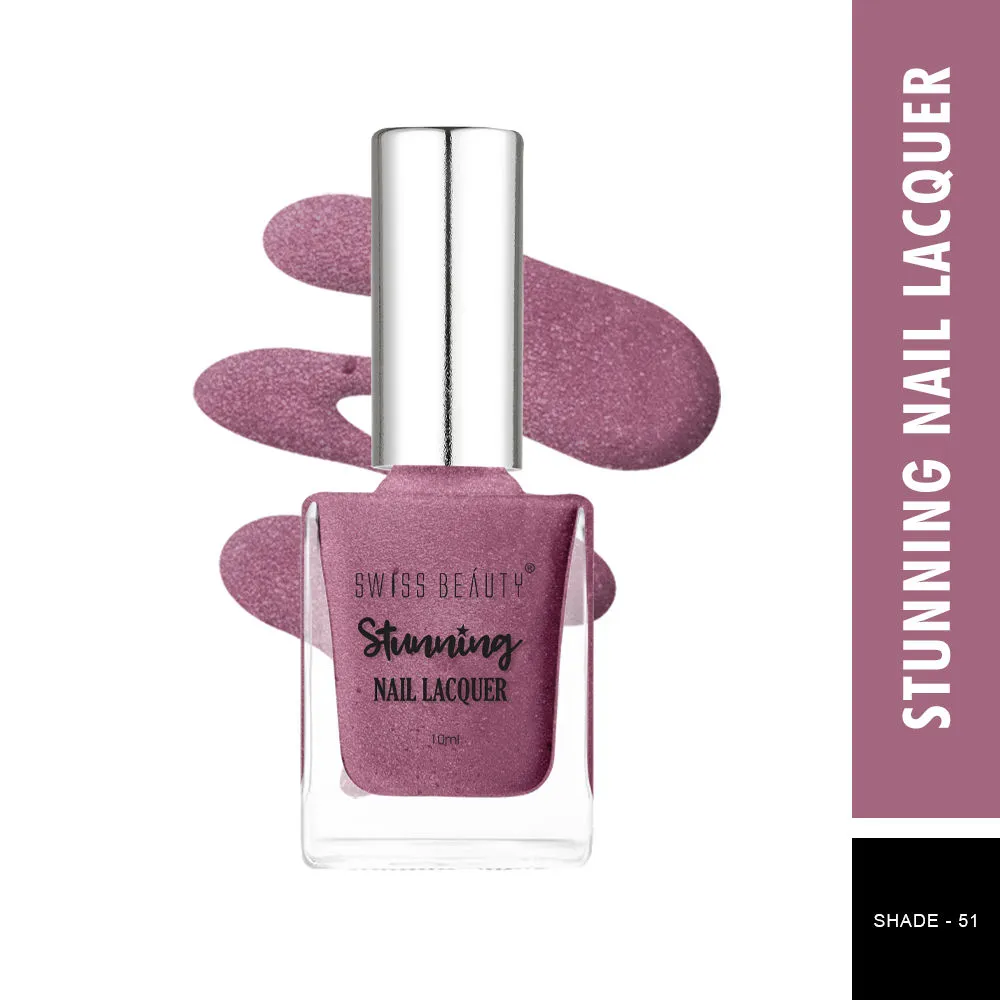 Swiss Beauty Stunning Nail Lacquer - 51 Sparkling Rose