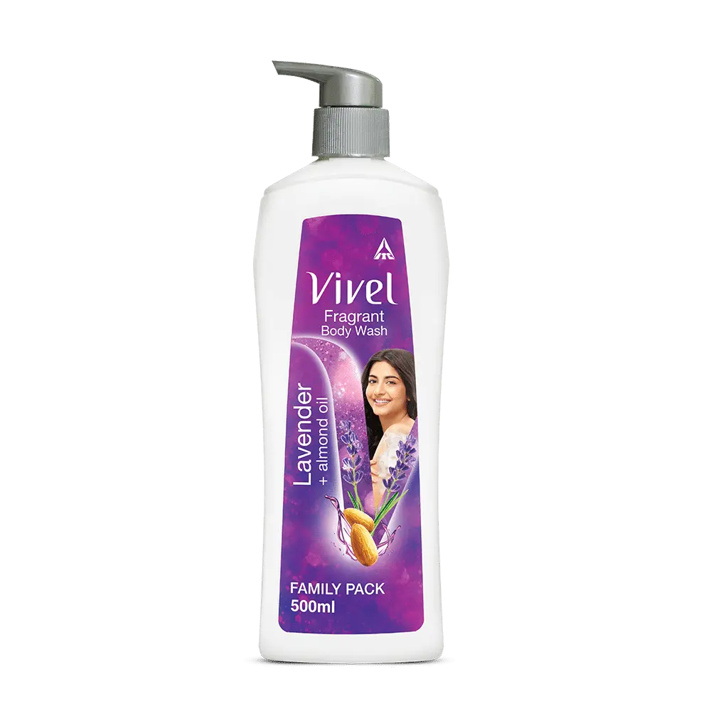 Vivel Body Wash, Lavender & Almond Oil Shower Creme, Fragrant & Moisturising, For Soft & Smooth Skin, High Foaming Formula, 500 ml Pump, For Women And Men