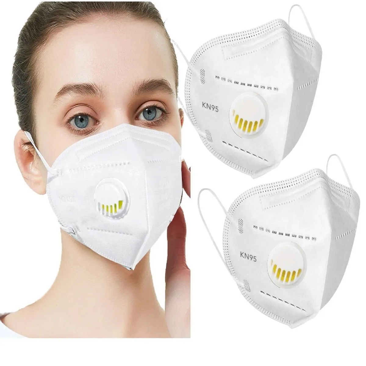 OOMPH Pack of 2 Anti-Pollution Reusable 5 Layer Mask - White