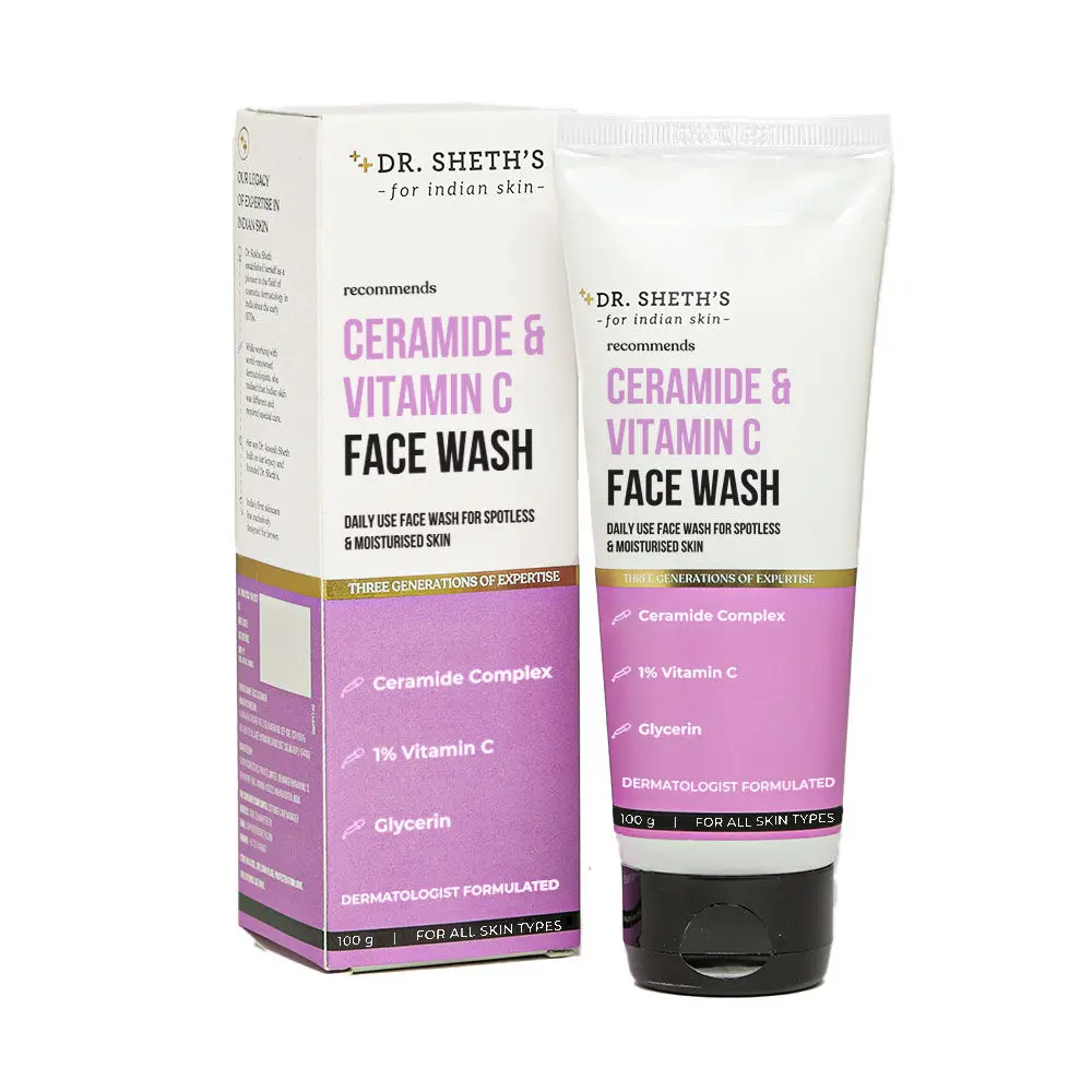 Dr. Sheth’s Ceramide & Vitamin C Face Wash -100g