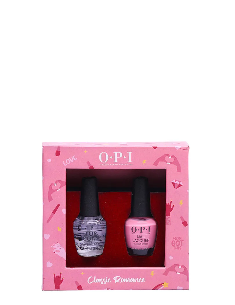 O.P.I Mini Combo Classic Romance (set Of 2 - 1nail Polish & 1 Care) - I Think In Pink, Top Coat