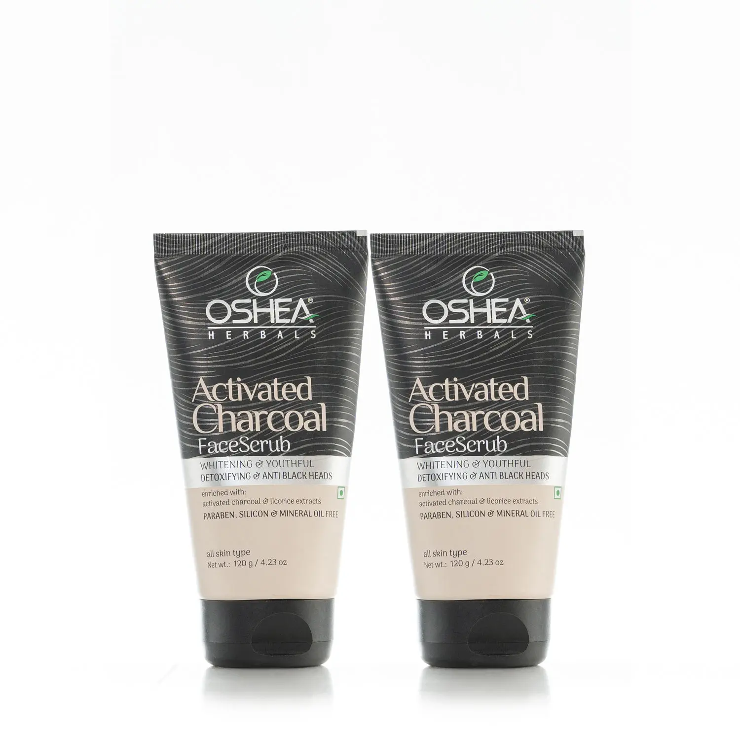 OSHEA HERBALS Activated Charcoal Face Scrub (Pack of 2 )