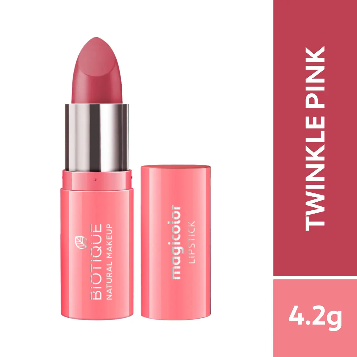 Biotique Natural Makeup Magicolor Lipstick (Twinkle Pink)(4.2 g)