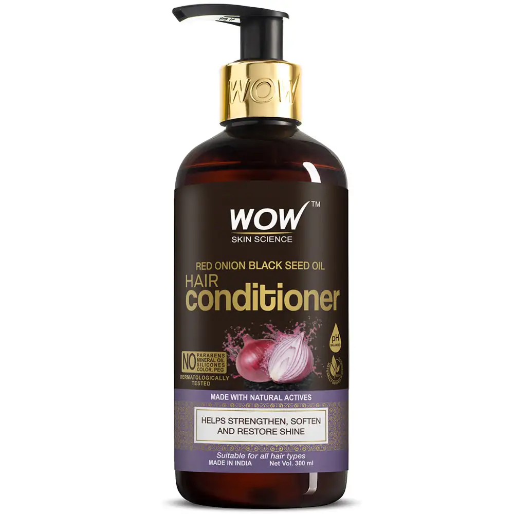 WOW Skin Science Red Onion Black Seed Oil Hair Conditioner,  300 ml  for All Hair Types