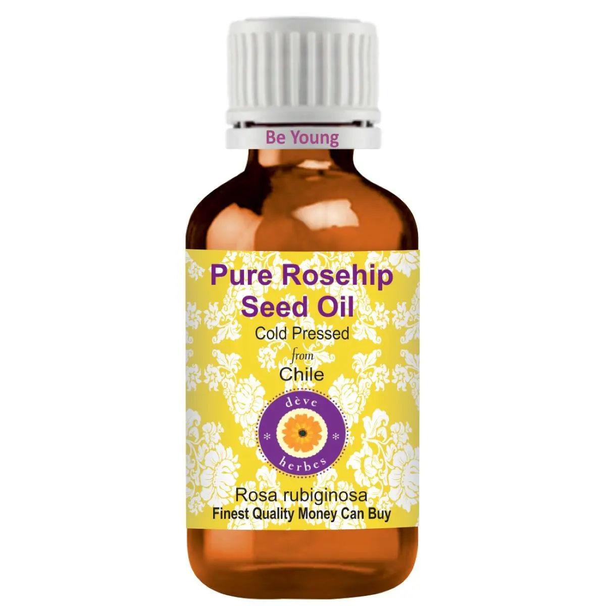 Deve Herbes Pure Rosehip Seed Oil (Rosa rubiginosa) Natural Therapeutic Grade Cold Pressed 5ml