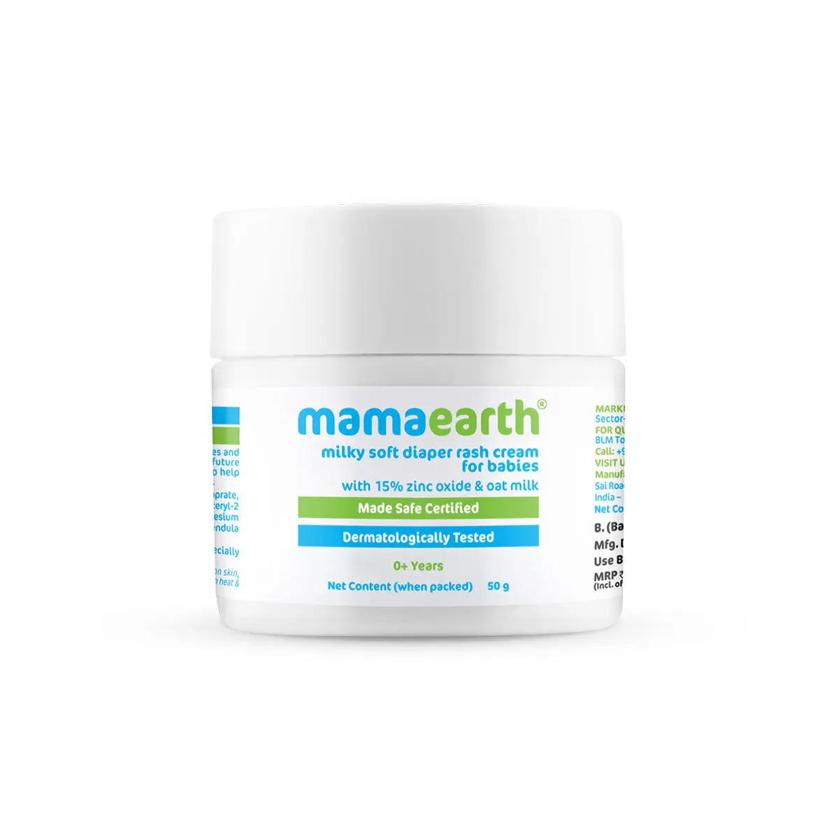 Mamaearth Milky Soft Diaper Rash Cream for Babies (50 g)