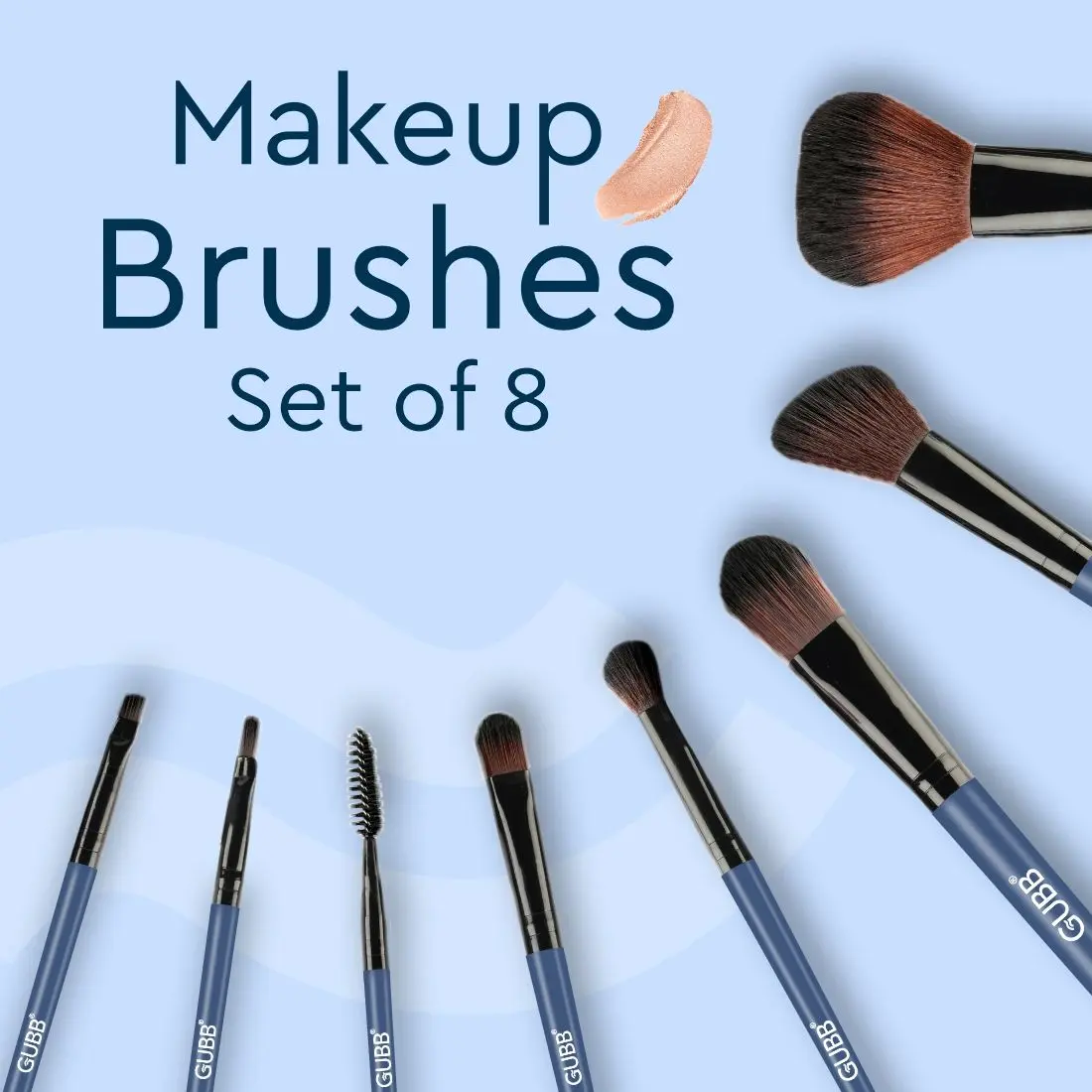 GUBB Makeup Brush Set of 8 Makeup Brushes