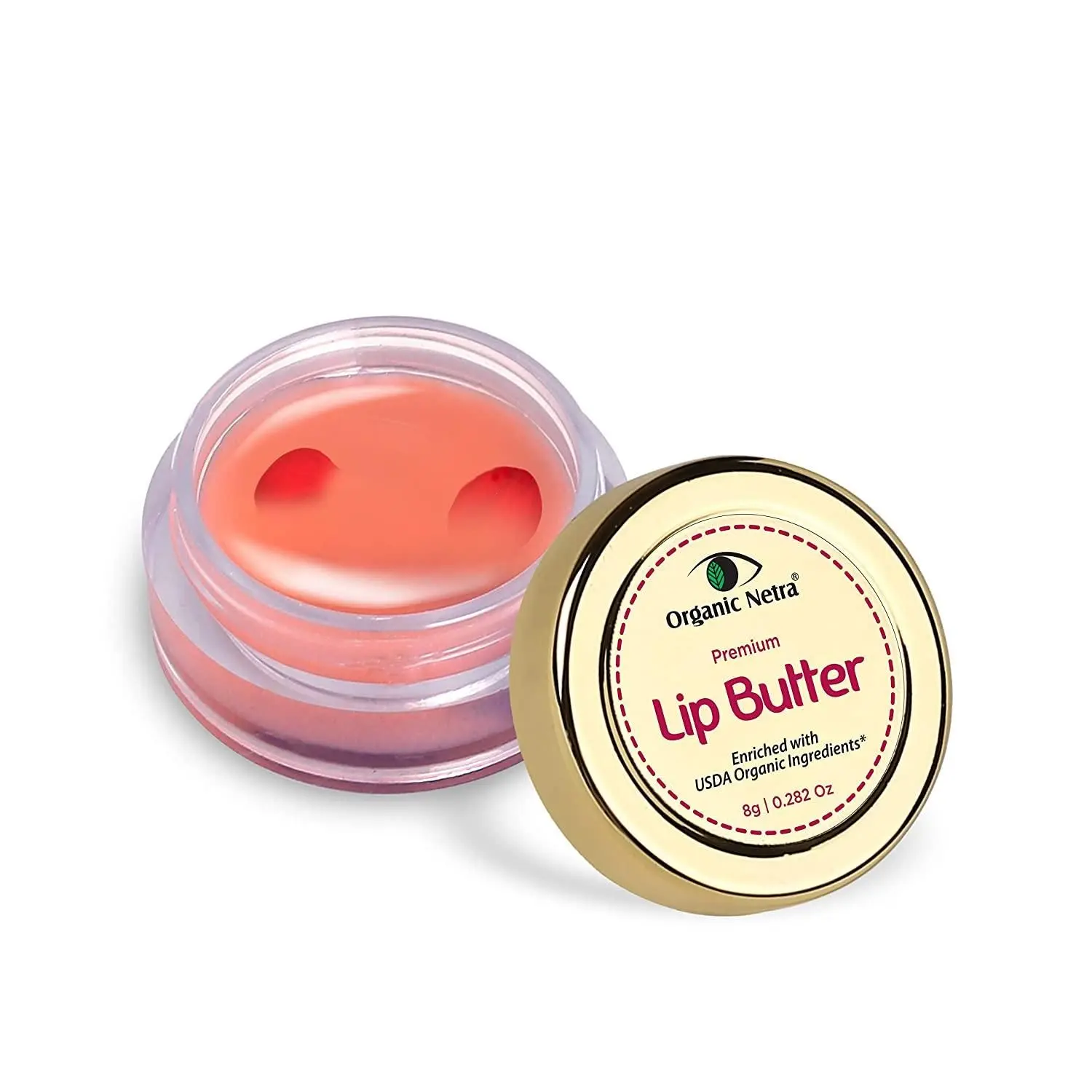 Organic Netra Premium Lip Butter | Moistures Lips | Lips Mask for All Occasions | Perfect for Everyone | Enriched with Organic and Natural Ingredients -8g