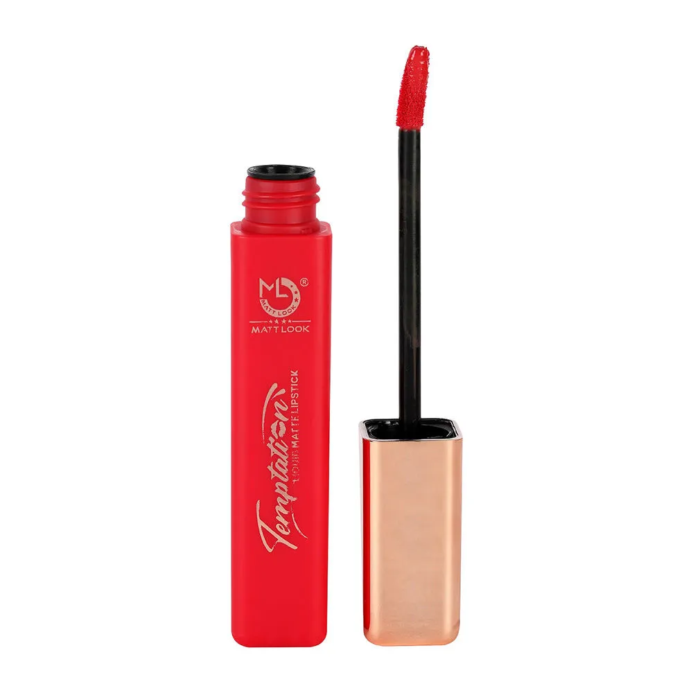 Matt look Lip Makeup Temptation Liquid Matte Lipstick - Paint Red