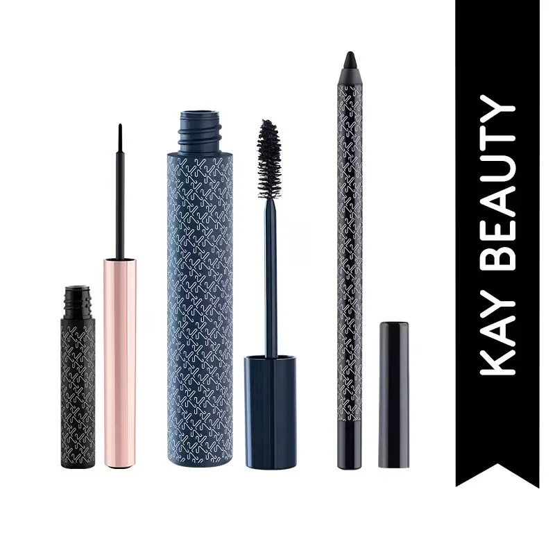 Kay Beauty Define Your Eyes Combo - Liquid Eyeliner + Gel Kajal + Volume & Length Mascara