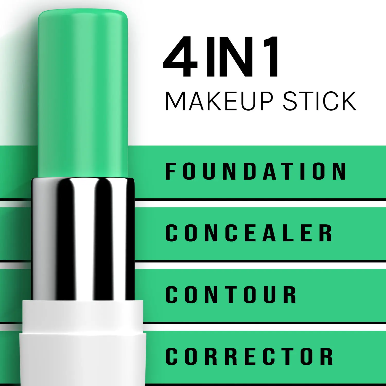 Bella Voste 4-in-1 MAKEUP STICK, GREEN (23) (5.5 g)