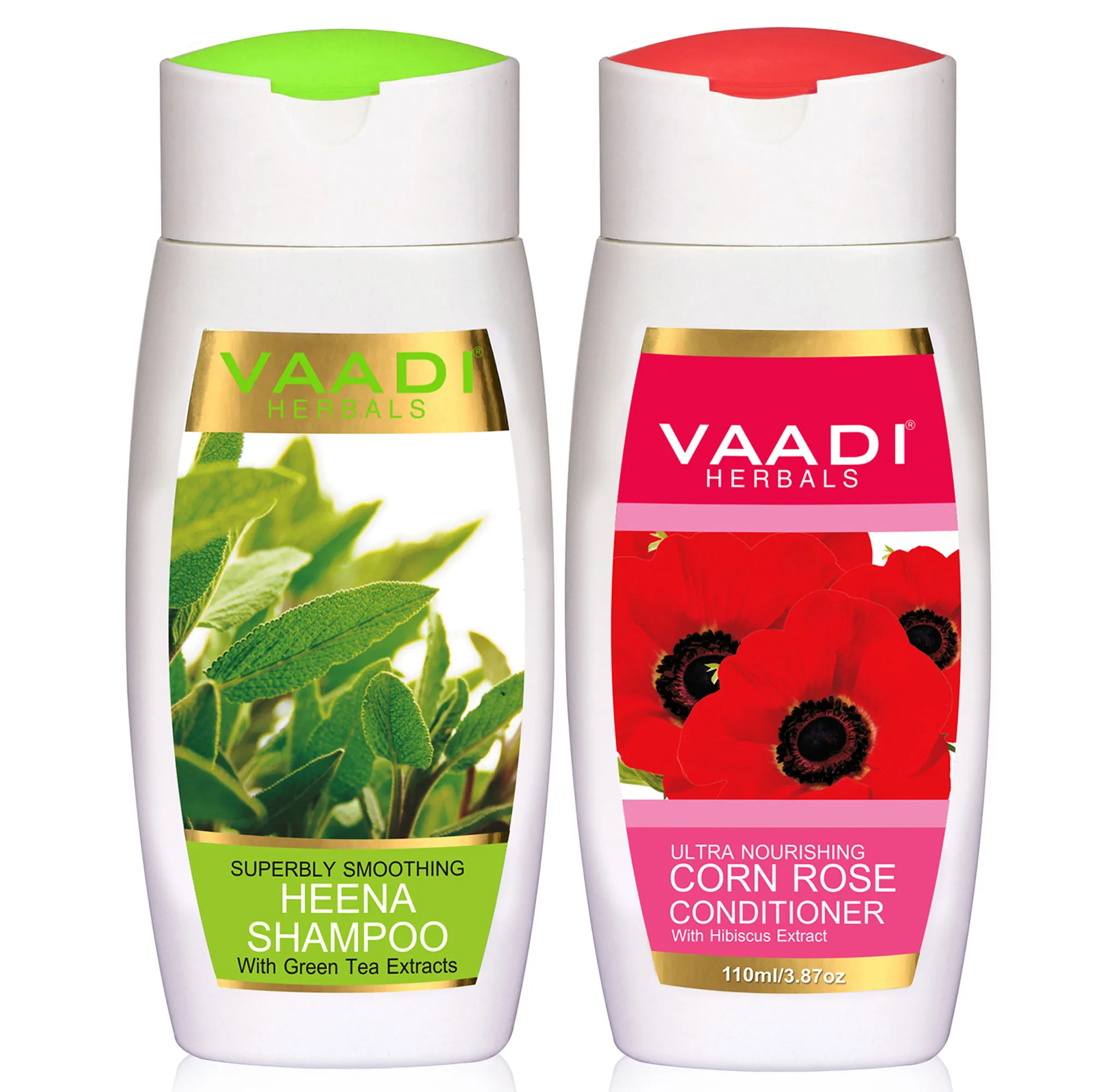 Vaadi Herbals Superbly Smooothing Heena Shampoo With Corn Rose Conditioner