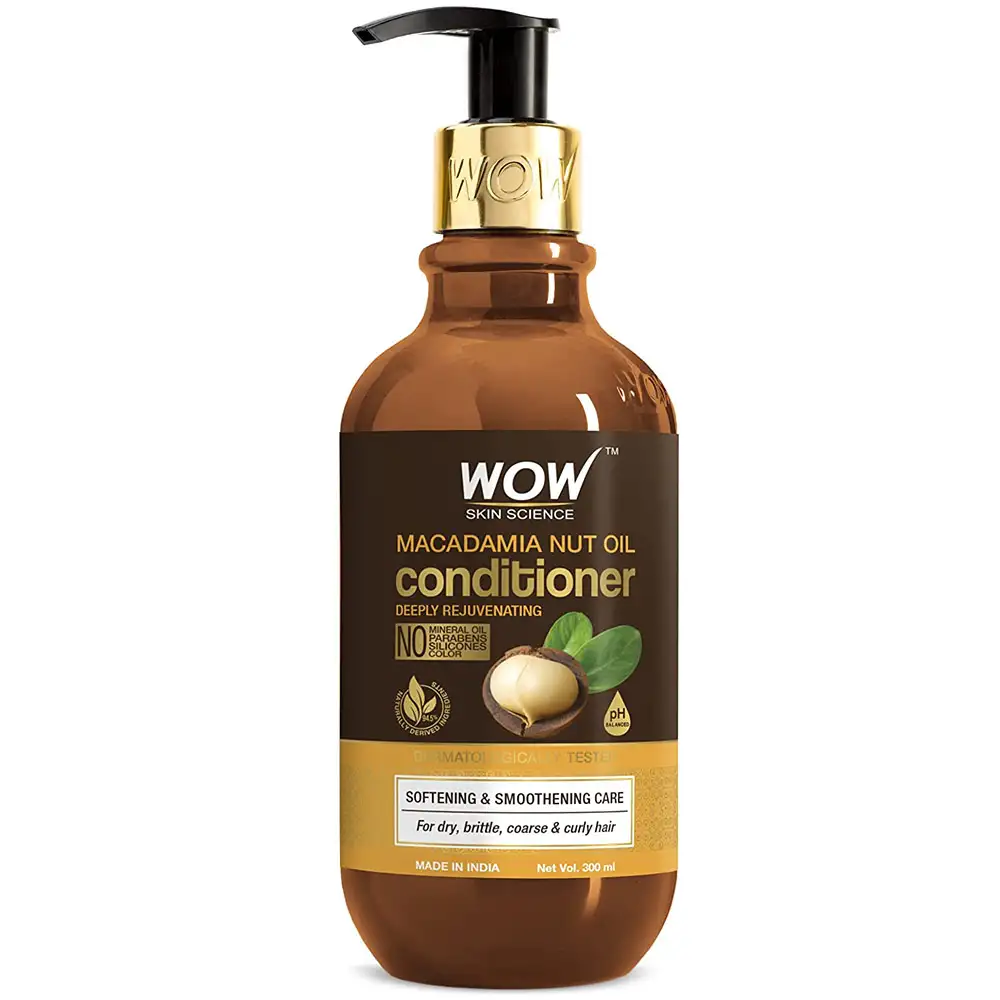 WOW Skin Science Macadamia Nut Oil Conditioner,  300 ml  for Dry, Brittle & Coarse Hair