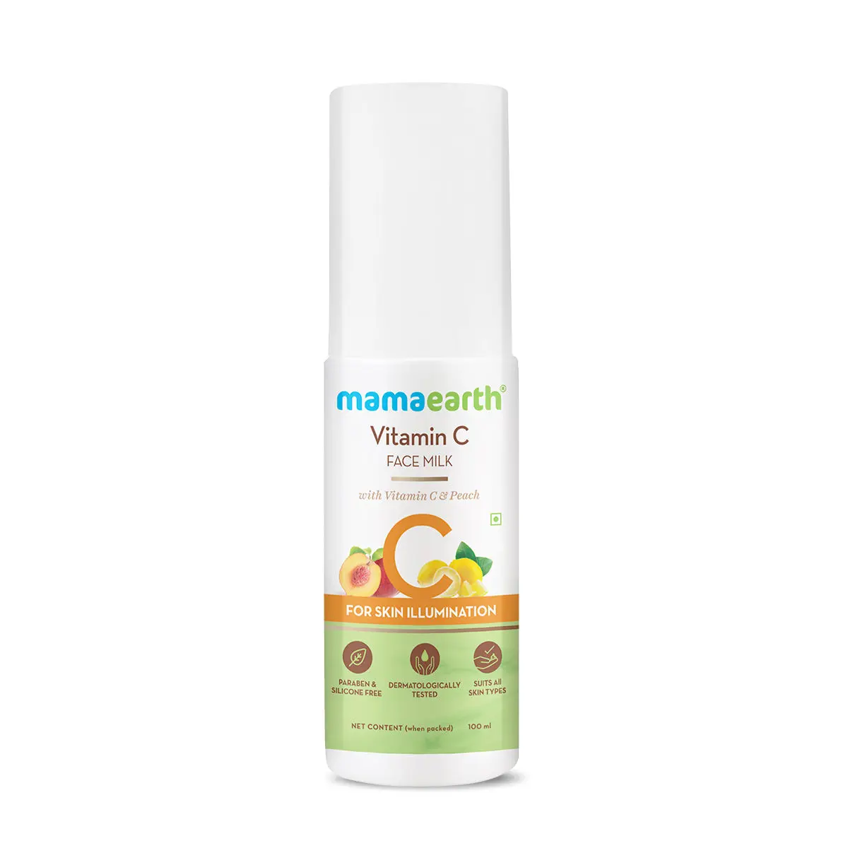 Mamaearth Vitamin C Face Milk with Vitamin C and Peach for Skin Illumination (100 ml)