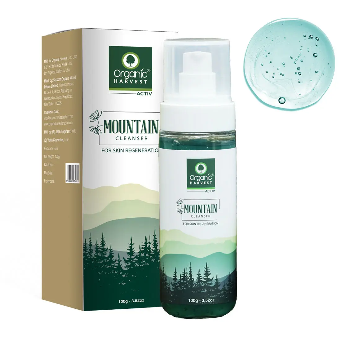 Organic Harvest Mountain Range Cleanser, (100 g)