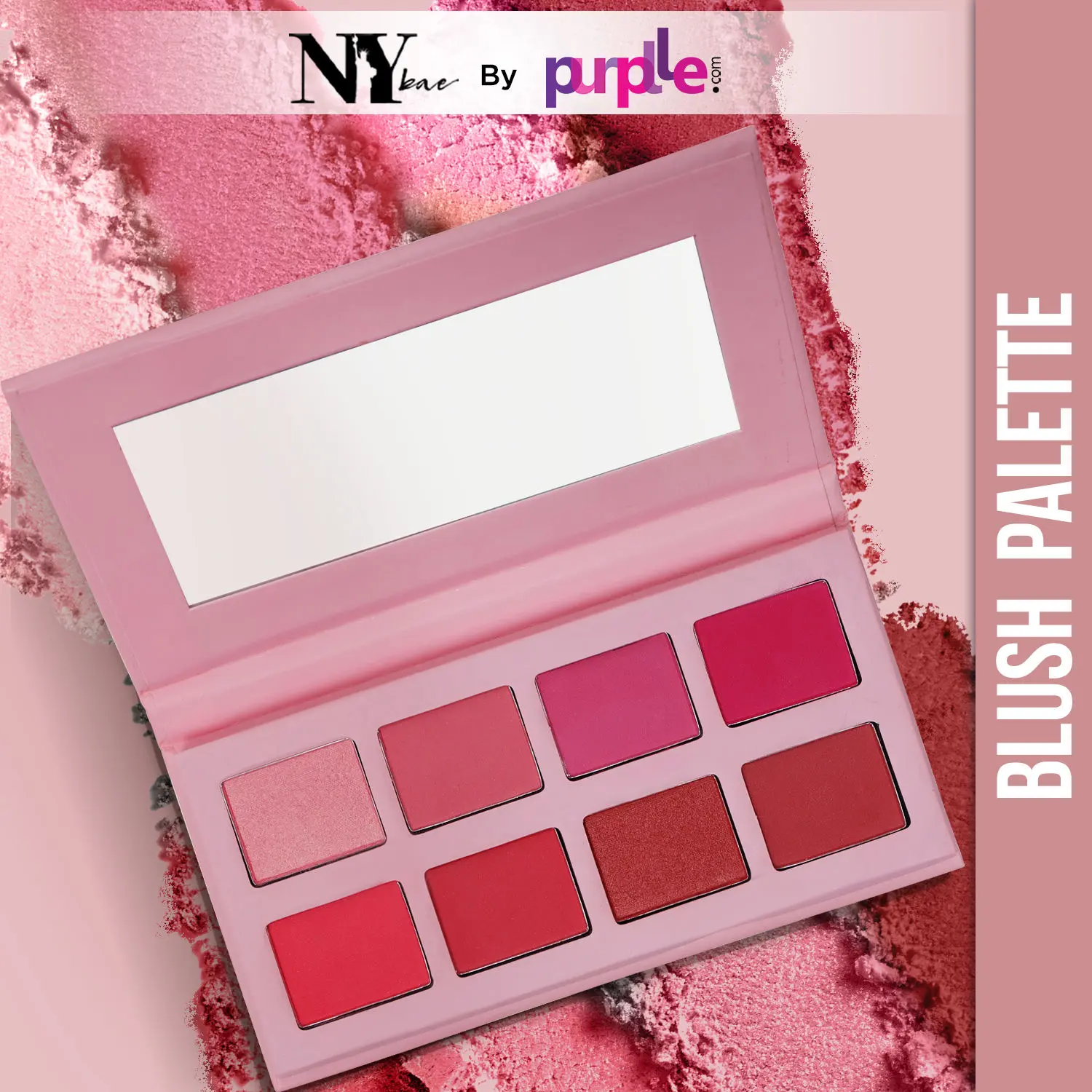 NY Bae Pro Blush Palette - 01 (16 g) | Blendable | 8 In 1 | Matte & Shimmer Shades | Rich Colour | Multipurpose | Travel Friendly