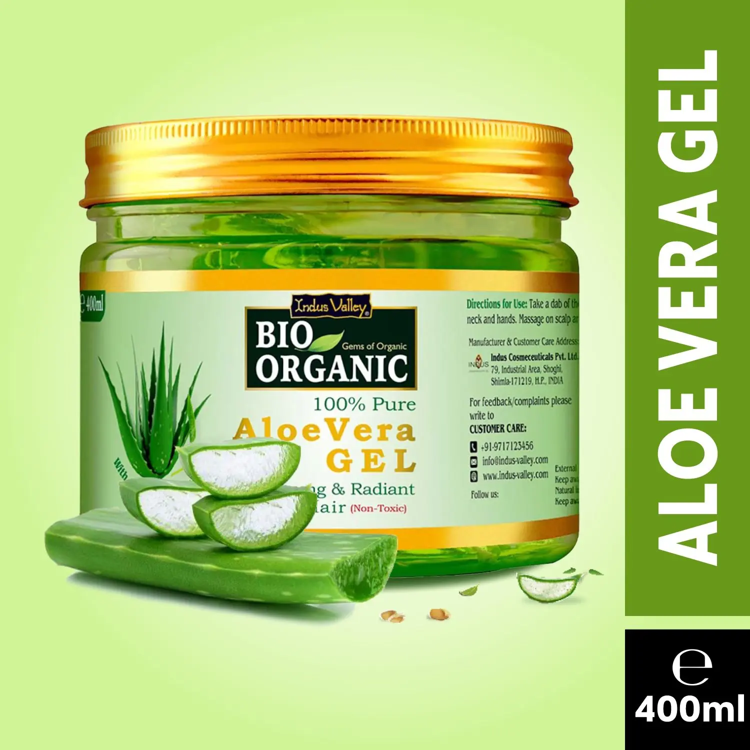 Indus valley Bio Organic AloeVera Gel (400 ml)