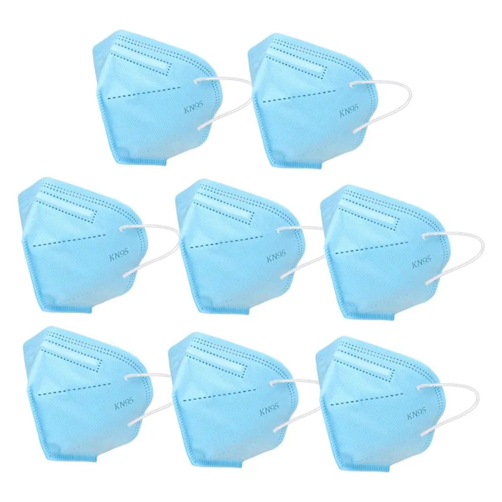 Fabula Pack Of 8 Kn95/N95 Anti-Pollution Reusable 5-Layer Mask (Blue)