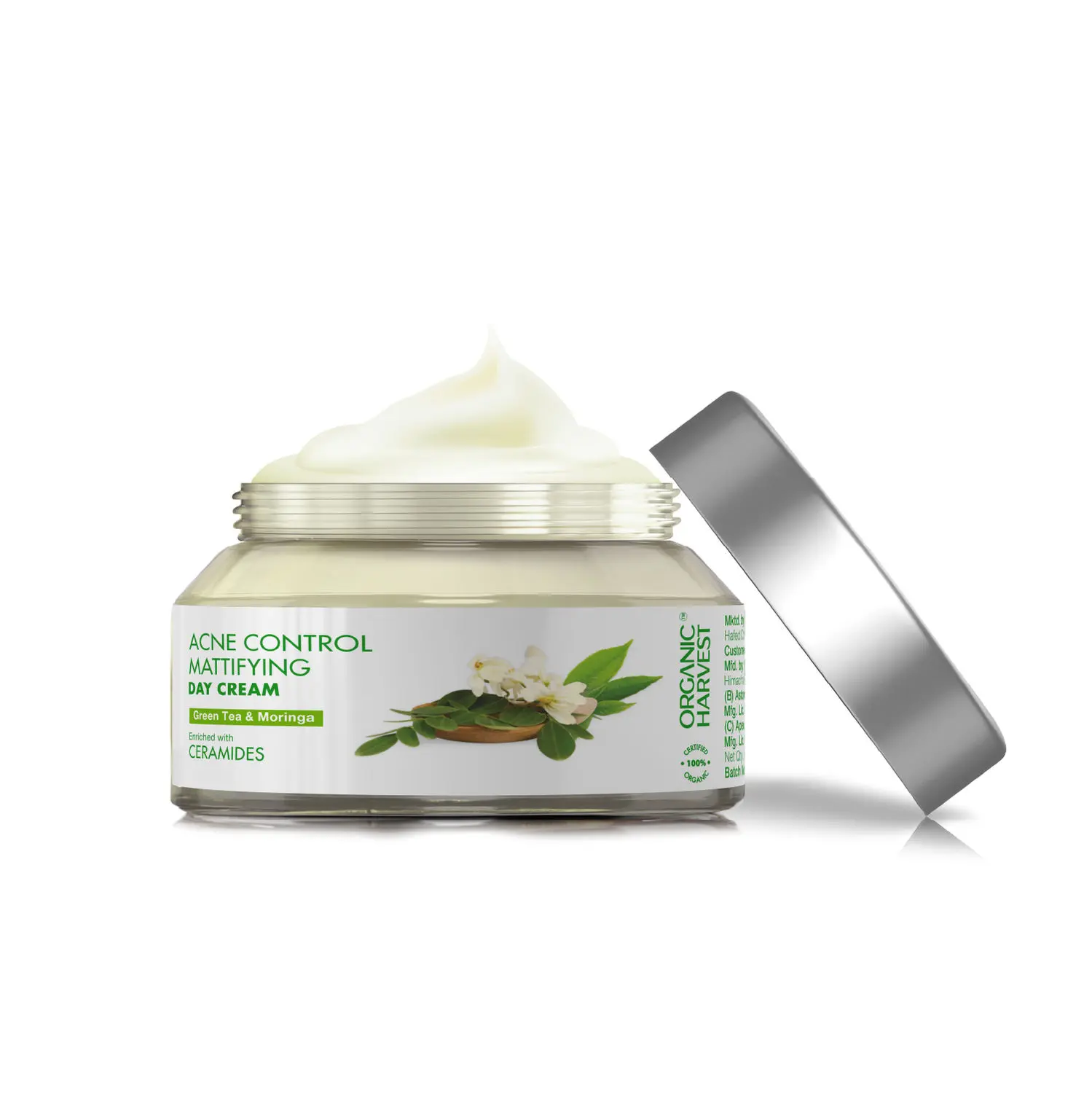 Organic Harvest Vitamin B Organic Day Cream with Spinach and Niacinamide, 50 gm, Ideal for Oily and Combination Skin, Fights Pimples and Painful Acne, 100% Organic