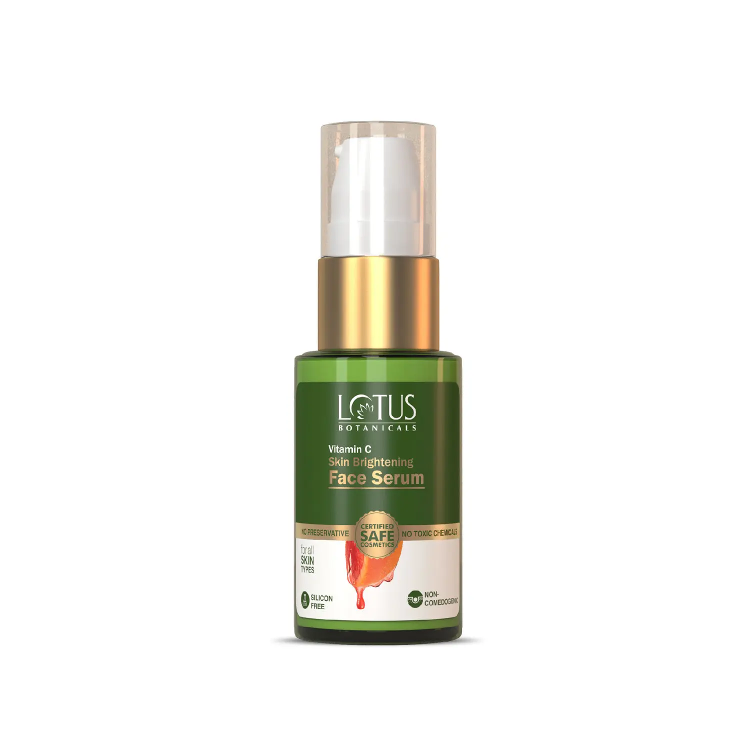 Lotus Botanicals Skin Brightening Face Serum | Vitamin C | Recovers and Repairs Dull Skin | Silicon & Chemical Free | All Skin Types | 30g