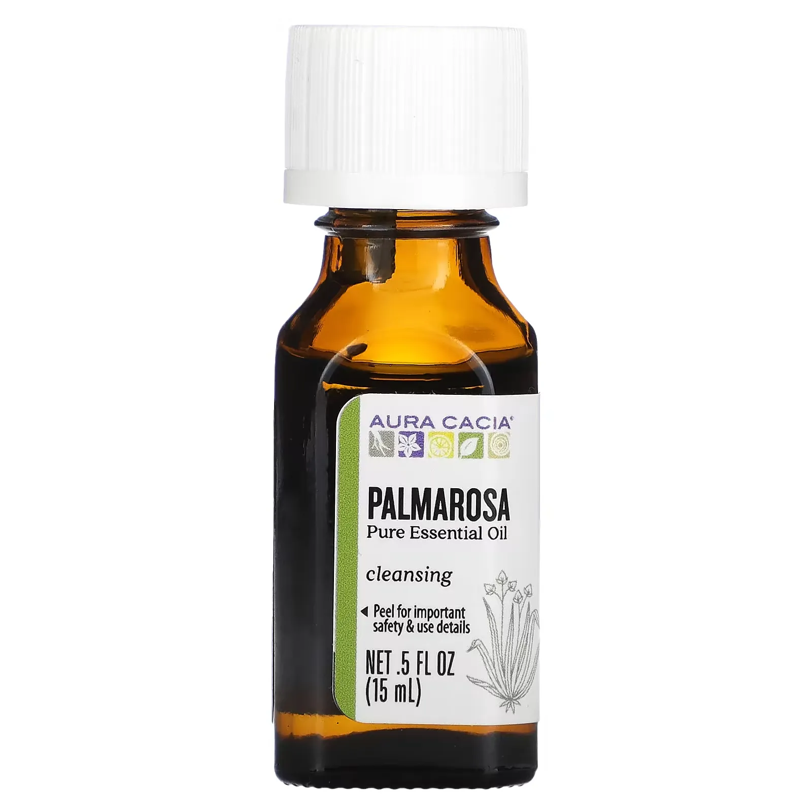 Pure Essential Oil, Palmarosa, 0.5 fl oz (15 ml)