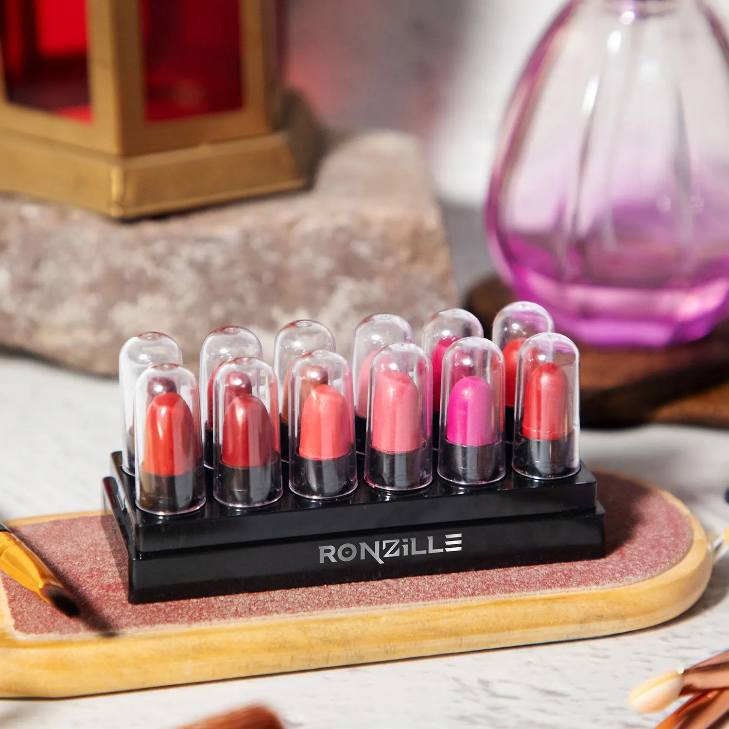 Ronzille Super Matte Mini Bullet Lipstick Set of 12 Lipstick -A