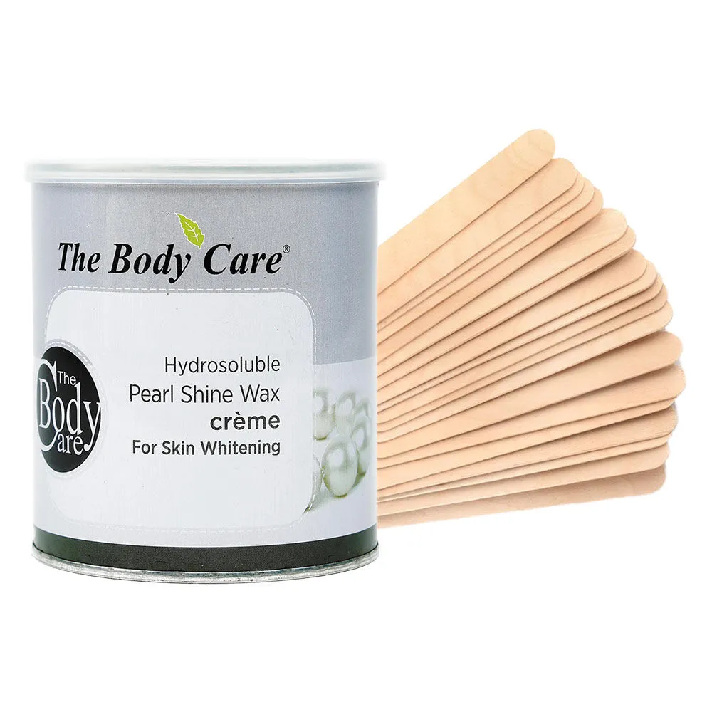 The Body Care Pearl Shine Hydrosoluble Wax For Whitening Skin + Miscellanea Wooden Spatula