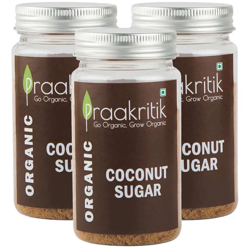 Praakritik Organic Coconut Sugar (Pack of 3),  Natural  300 g