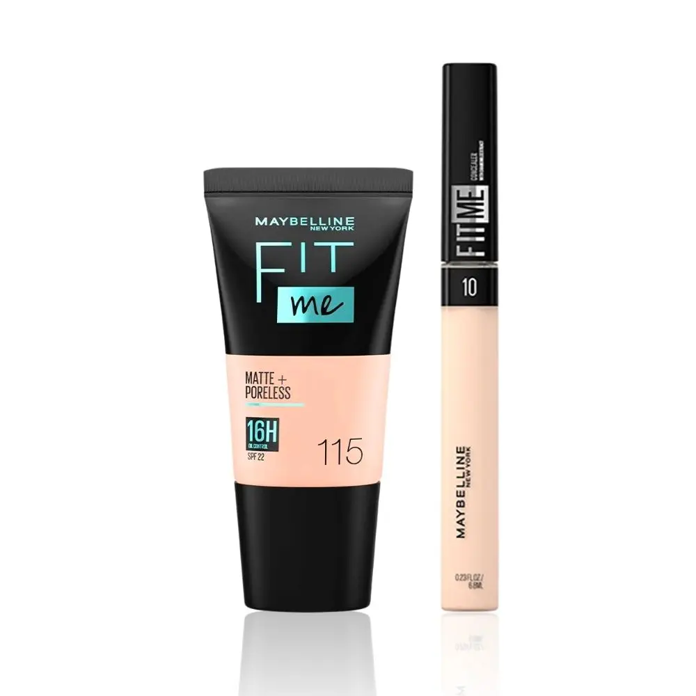 Maybelline New York Fit Me Foundation 115 + Fit Me Concealer 10