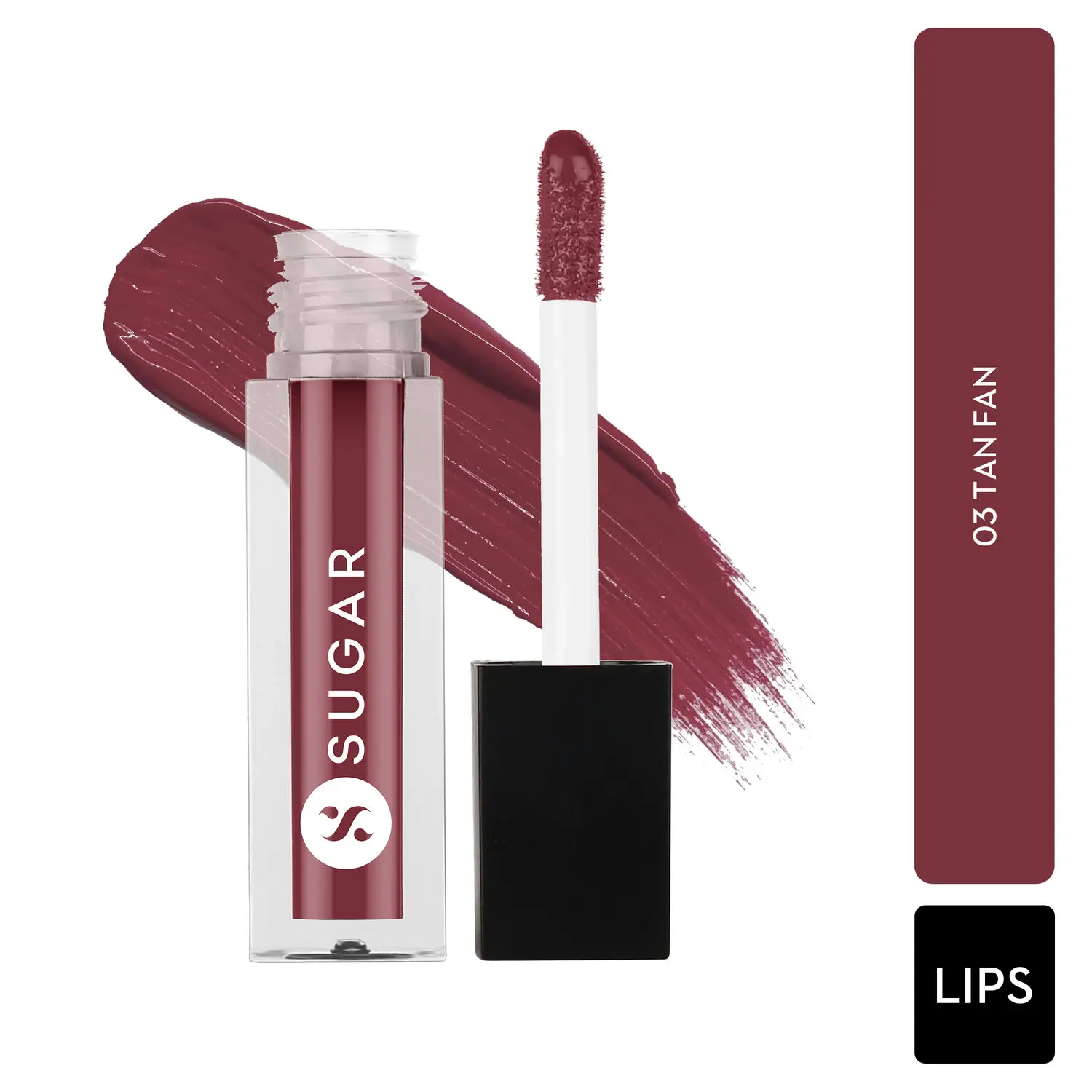 SUGAR Cosmetics - Smudge Me Not - Mini Liquid Lipstick - 03 Tan Fan - 1.1 ml - Ultra Matte Liquid Lipstick, Transferproof and Waterproof, Lasts Up to 12 hours