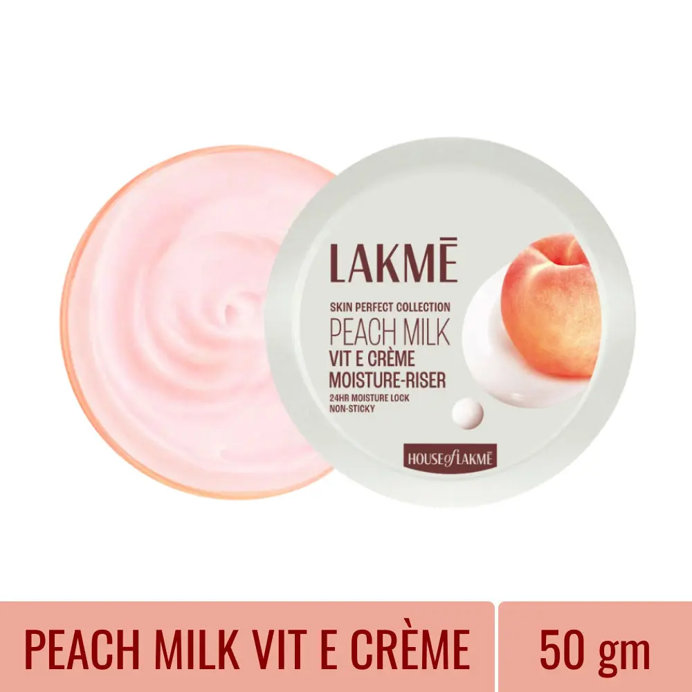 Lakme Peach Milk Vit-E creme Moisture-Riser, 50 gm