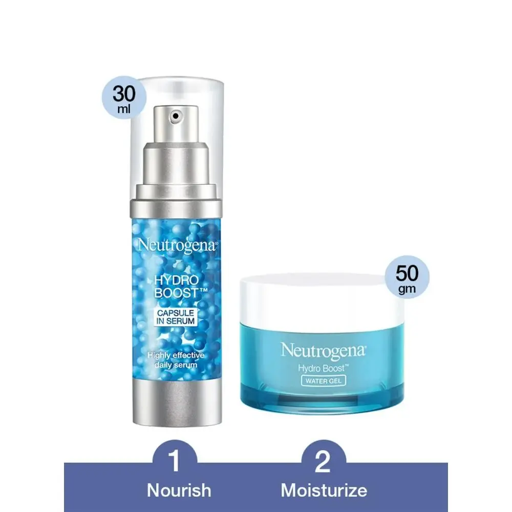 Neutrogena Hydro Boost Capsule in Serum - 30 ml & Neutrogena Hydro Boost Water Gel Blue - 50 gm