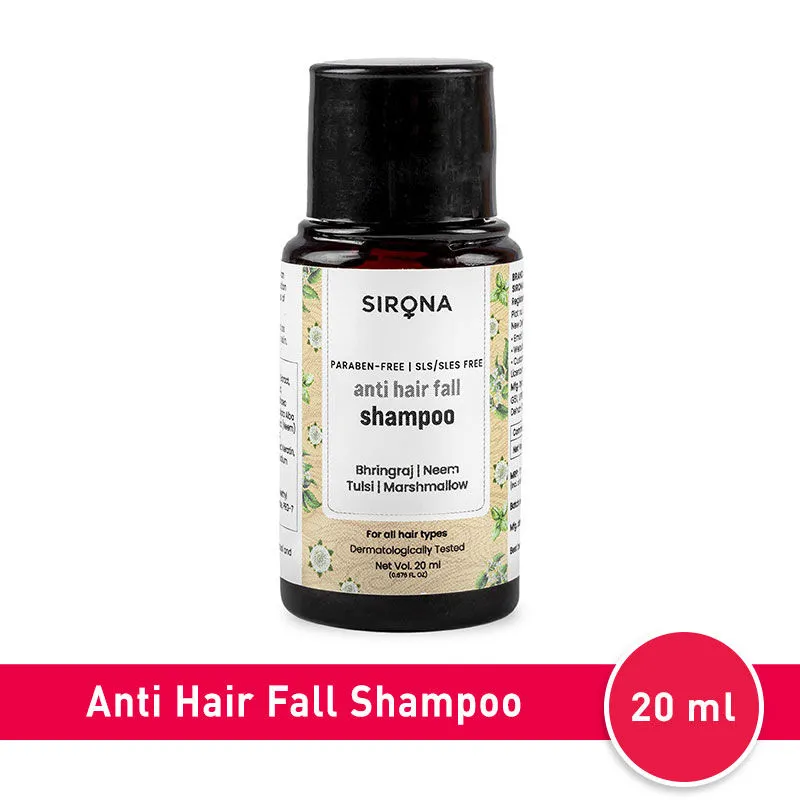 Sirona Bhringraj Anti Hair Fall Shampoo With Neem & Tulsi For Men & Women - Mini