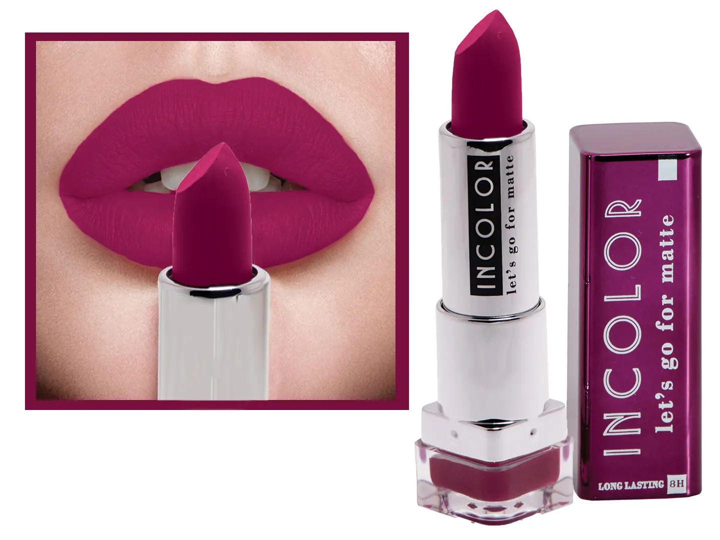 Incolor Lets Go For Matte Lipstick 02 Yum Yum 3.7 g