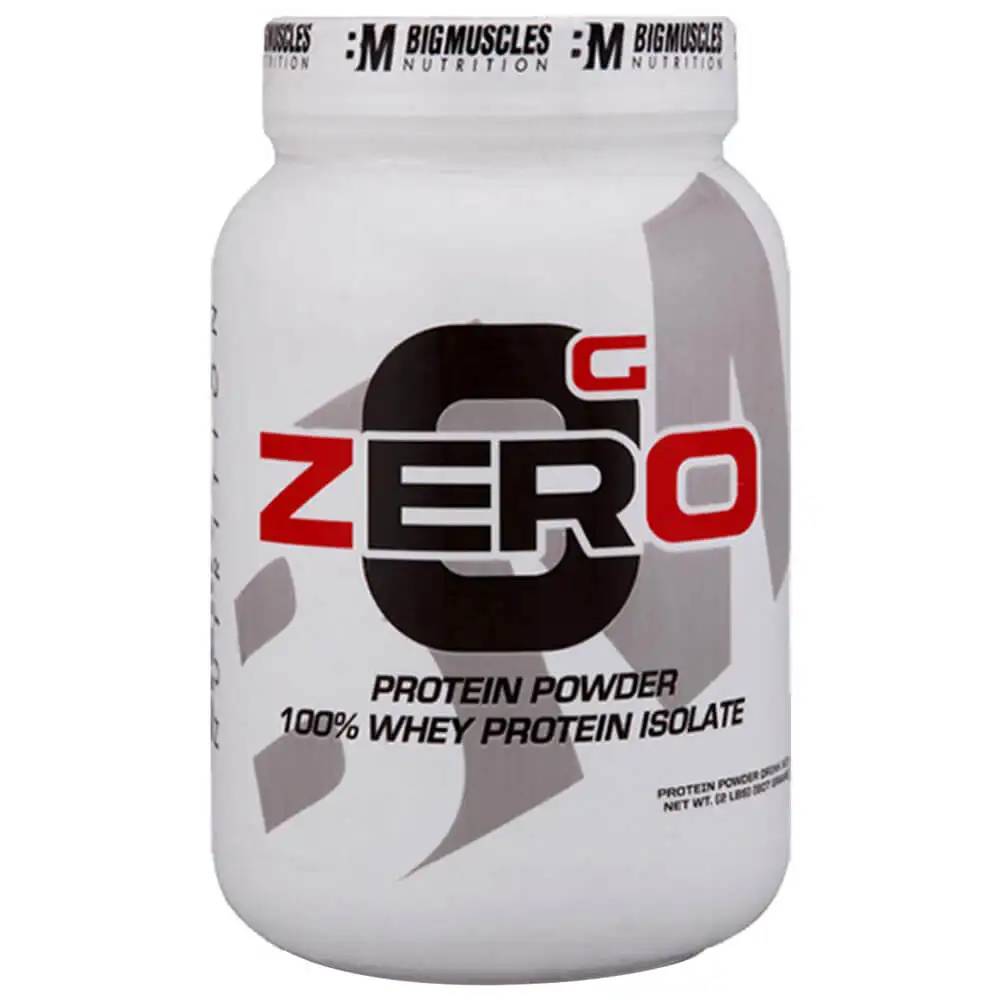 Big Muscles Zero 100% Whey Protein Isolate,  2 lb  Rich Chocolate