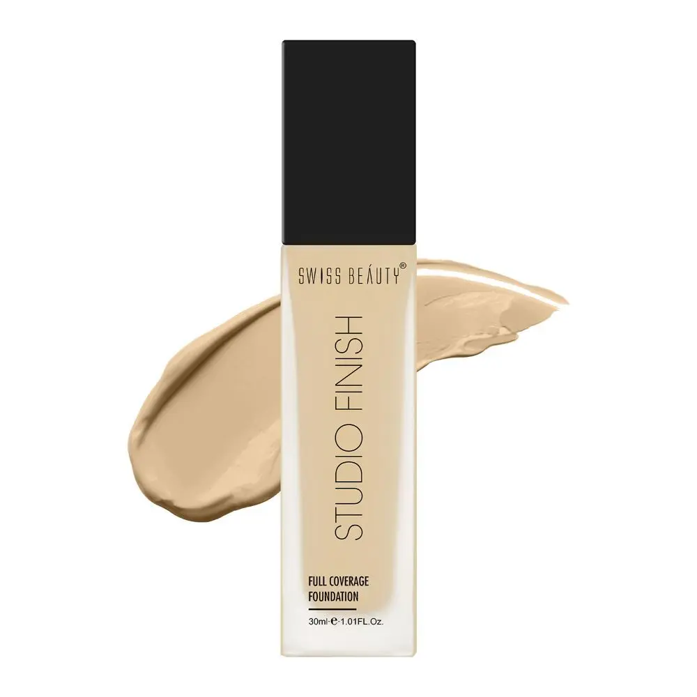 Swiss Beauty Studio Finish Full Coverage Foundation - STAND BEIGE - 6 - 30 ml