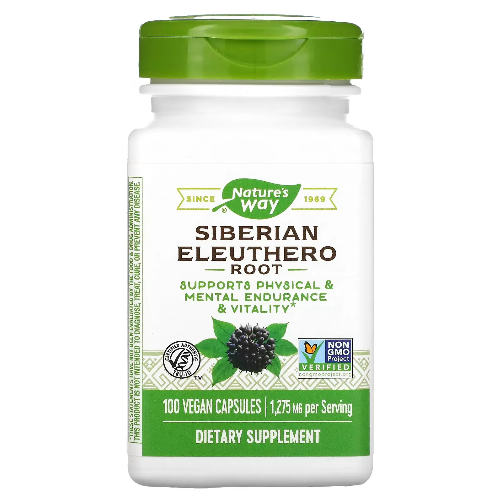 Siberian Eleuthero Root, 425 mg, 100 Vegan Capsules