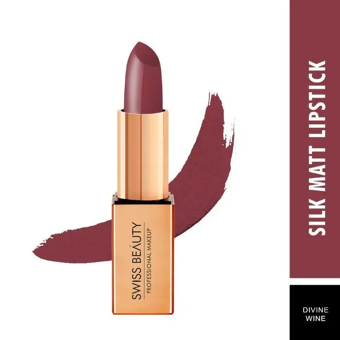 Swiss Beauty - Matte Lipstick 10 Divine Wine (3.5 g)