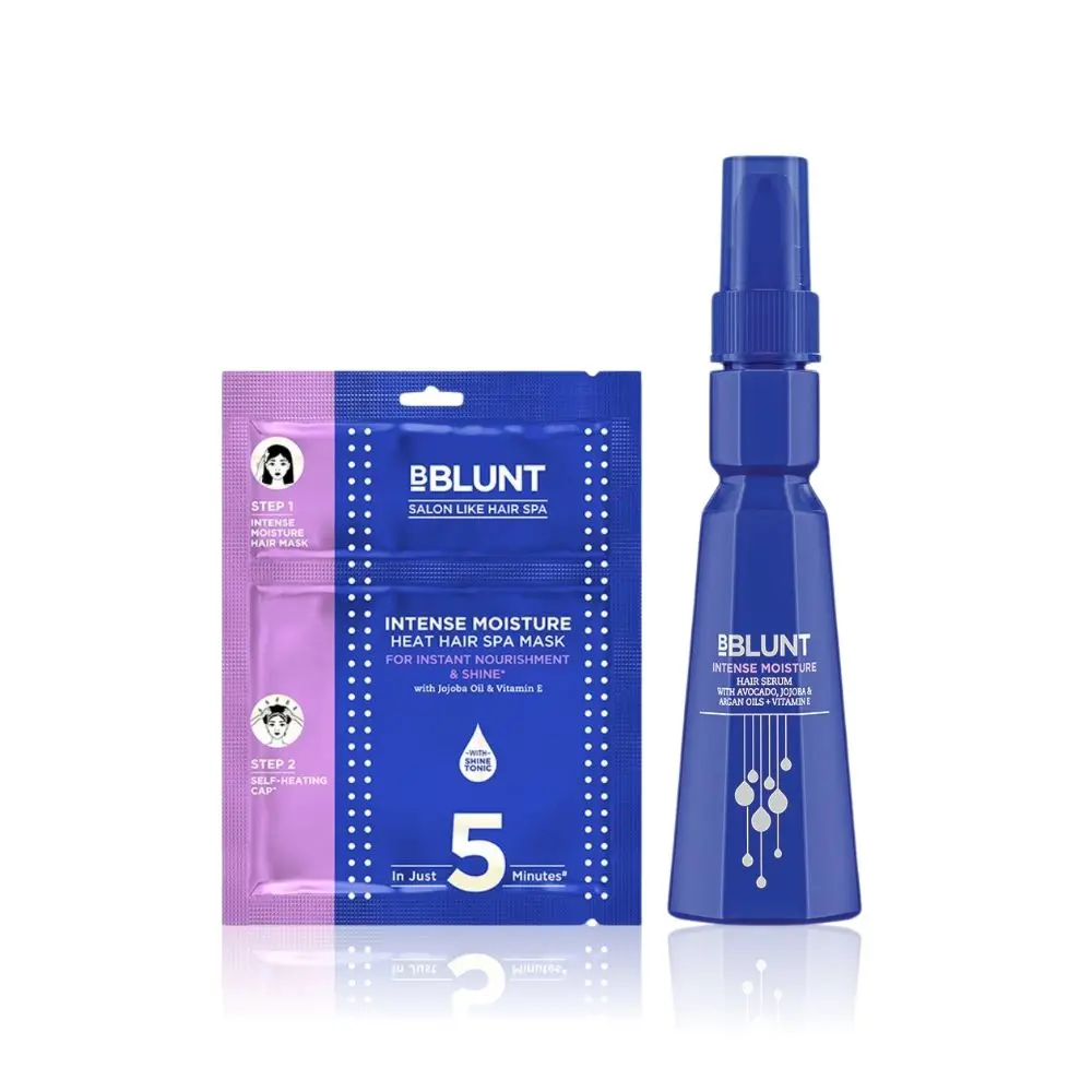 BBLUNT Intense Moisture & Care Combo (Heat Hair Spa Mask + Serum)