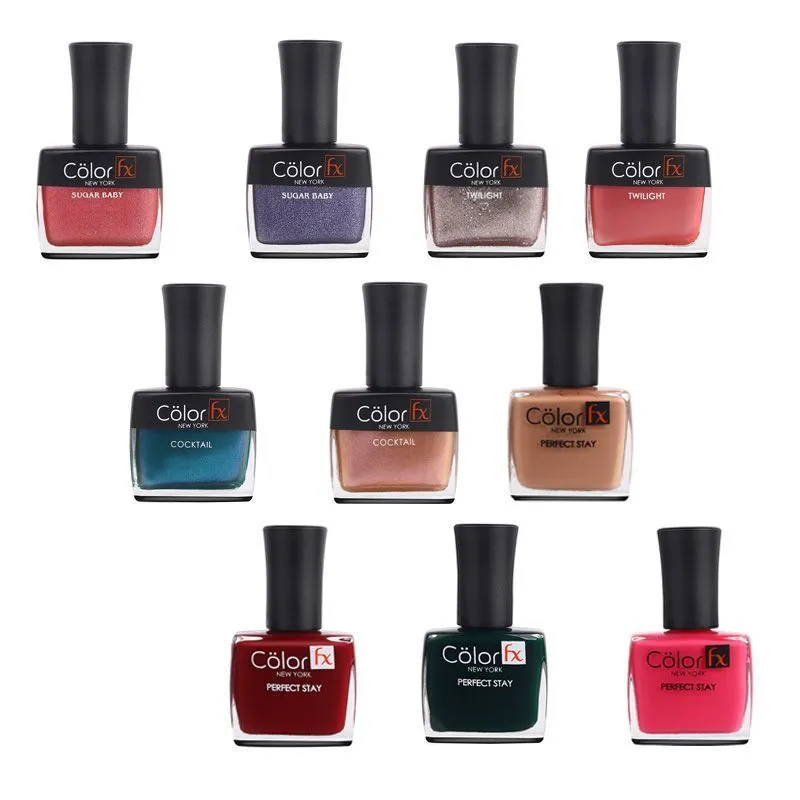 Color Fx Super Saver Pack Nail Enamel - Pack of 10