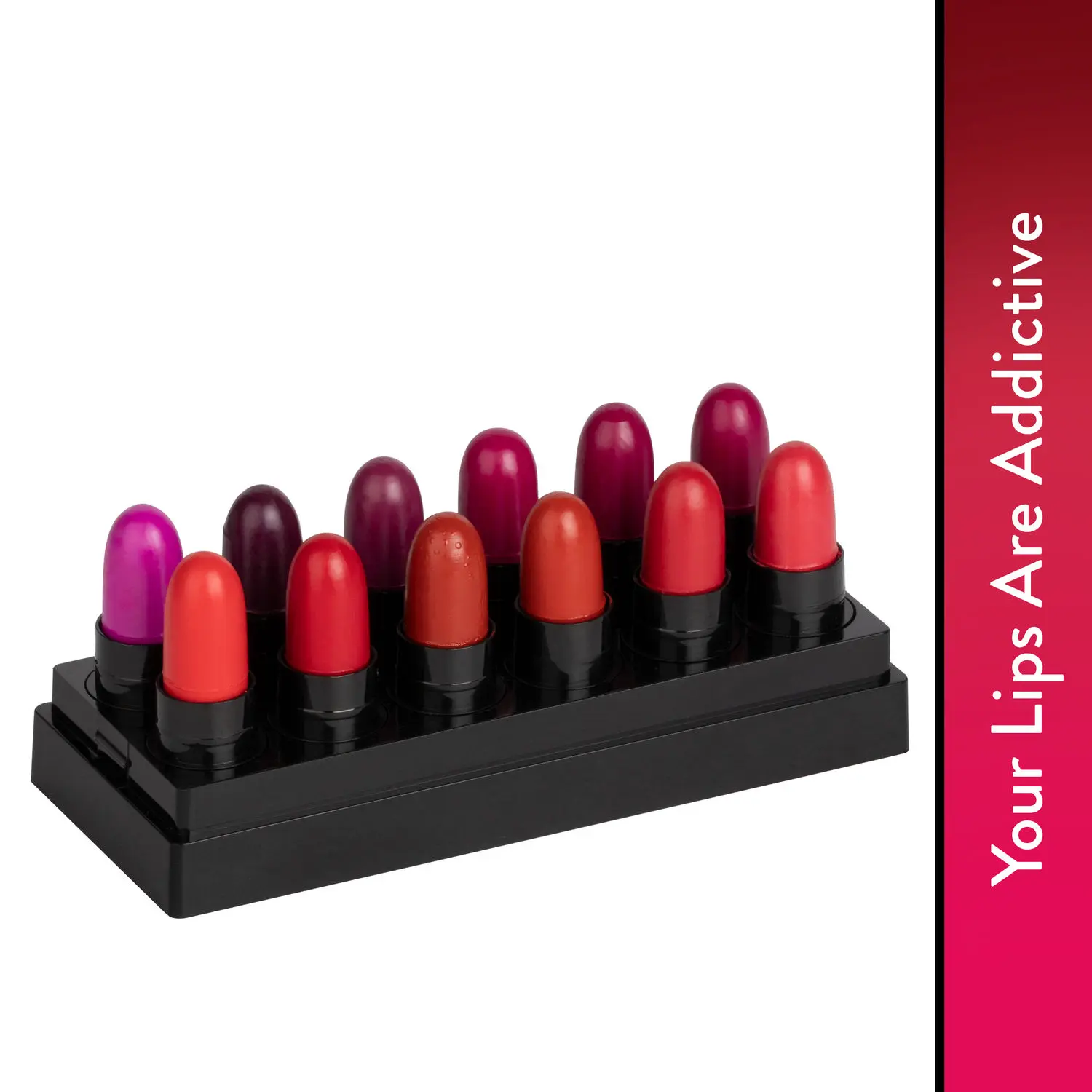 Stay Quirky Lipstick Soft Matte Minis|12 in 1|Long lasting|Smudgeproof|Multicolored| - Your Lips Are Addictive Set of 12 Mini Lipsticks Kit 10 (14.4 g)