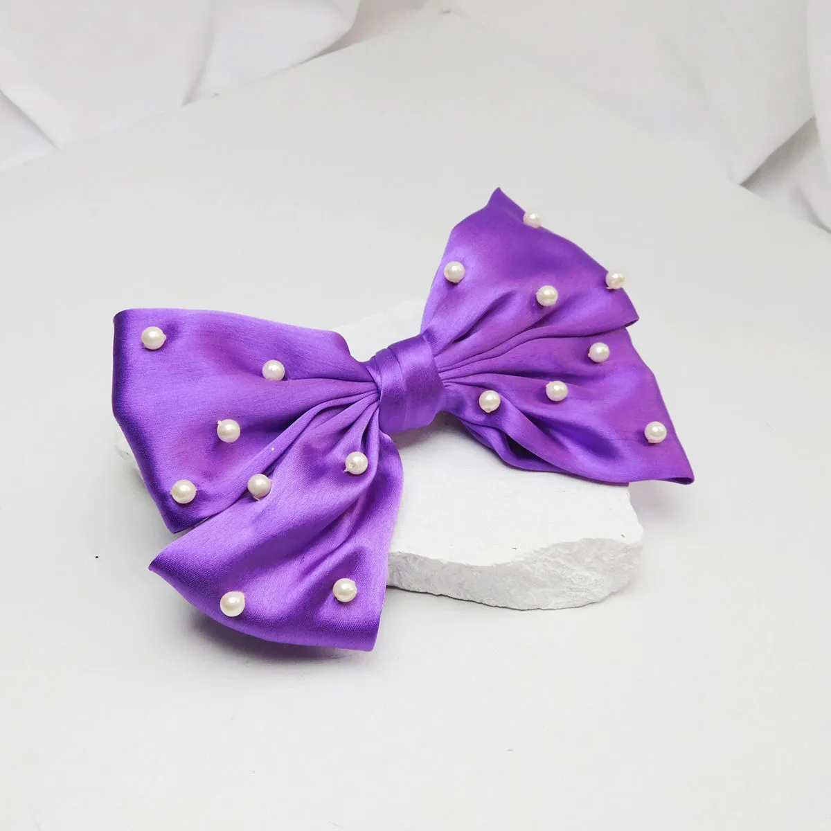 Soho Boho Studio Royal Purple Bow Barrette